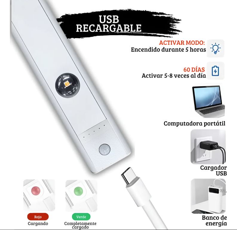 Lampara Led 40 Cm Recargable